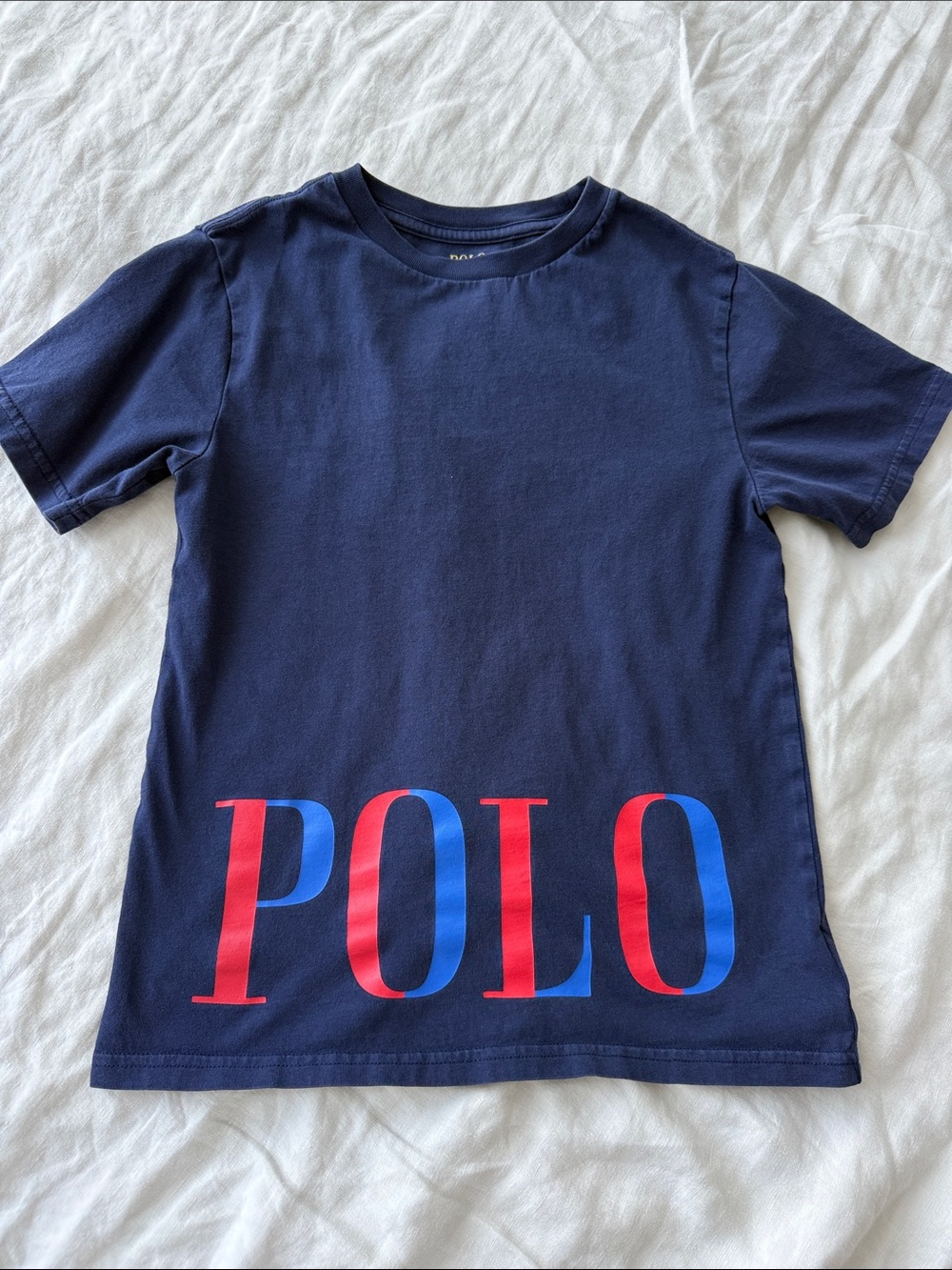Polo by Ralph Lauren Navy Tee with Red & Blue POLO Script